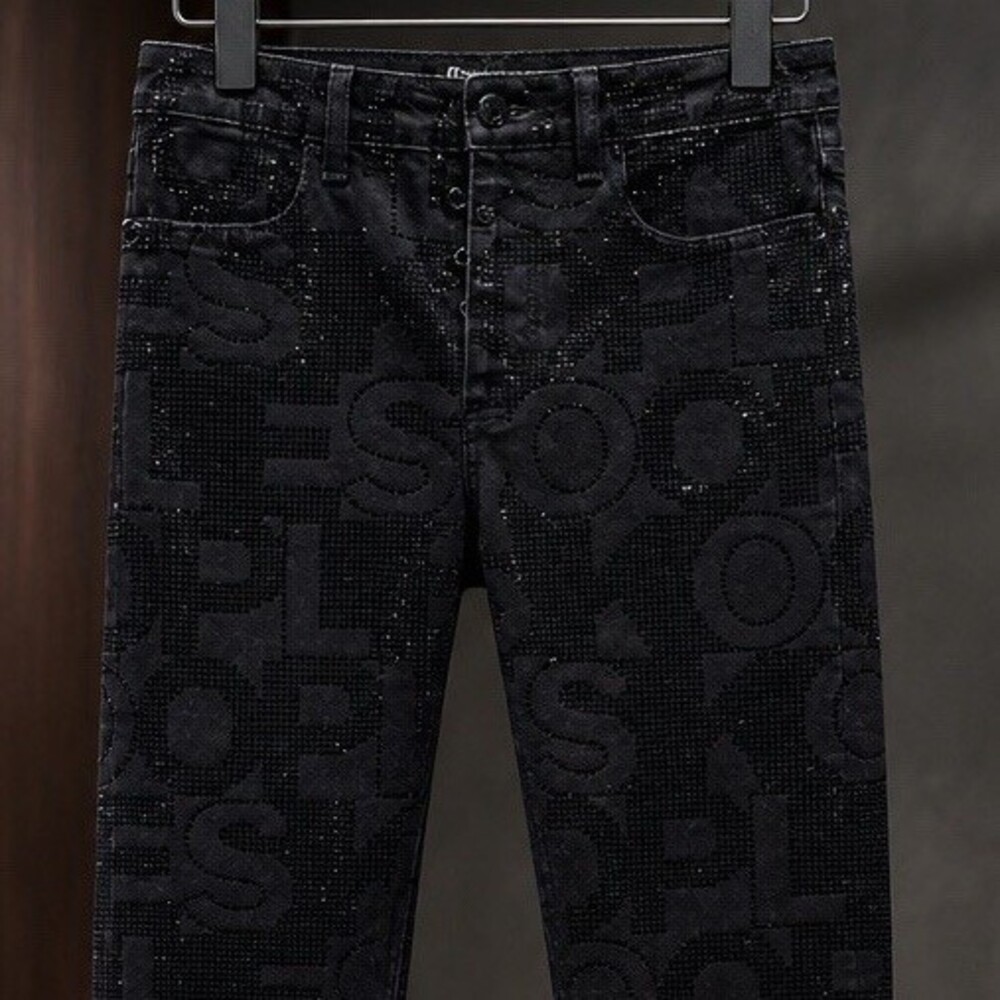 The Kooples Paris Jeans Size 27 Black Mid Rise Slim crop logo $700+ retail - Picture 7 of 15